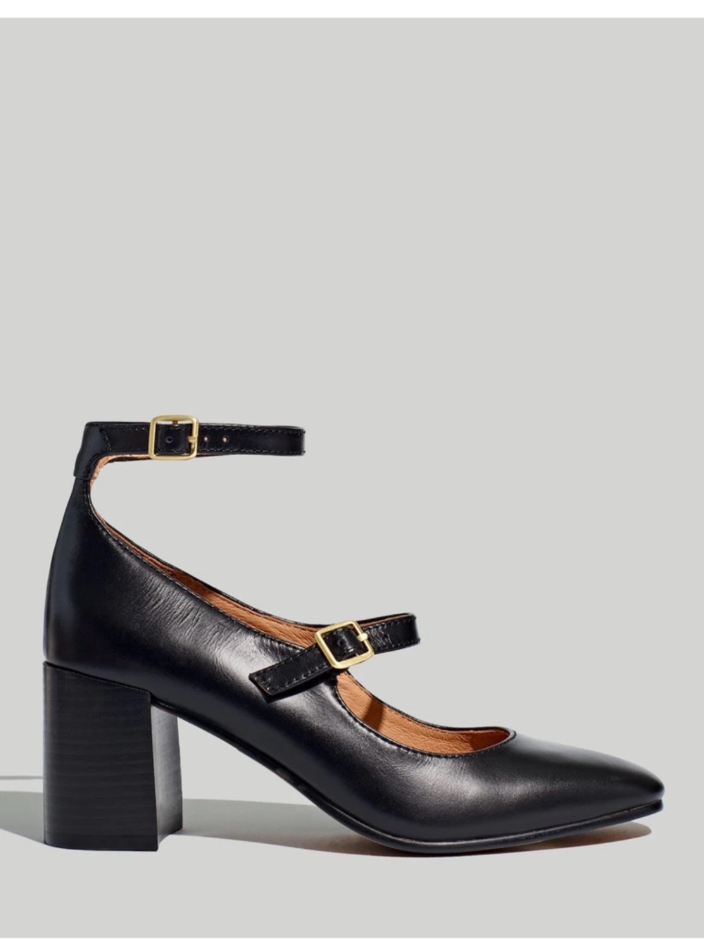 The Maddie Heeled Mary Jane in leather